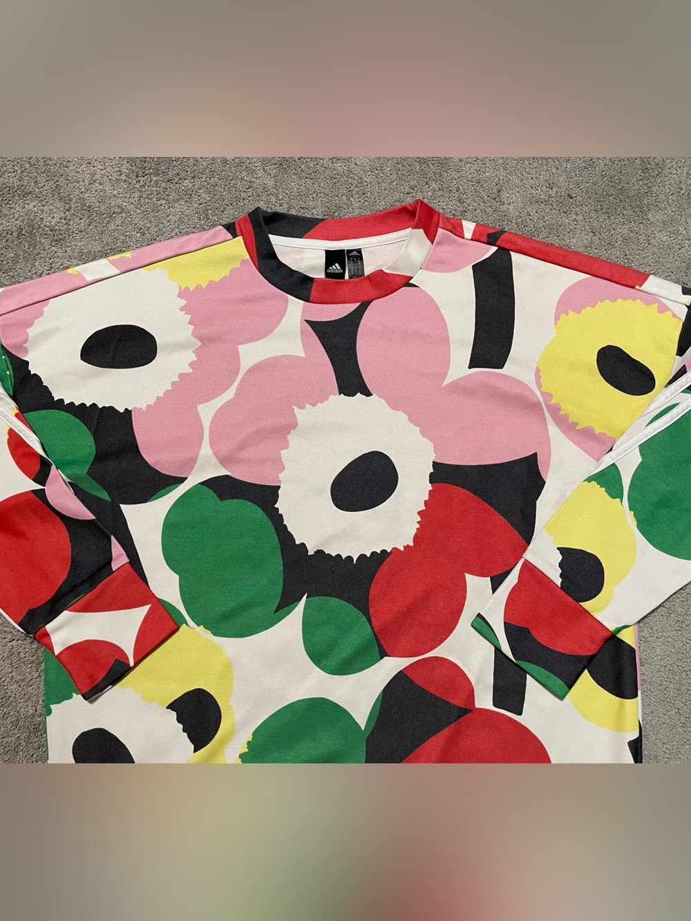 Adidas x Marimekko Floral Sweatshirt Women’s S Colorful Designer Crewneck - Picture 2 of 16